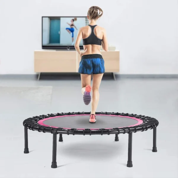 40 Inch Foldable Fitness Jump Trampoline For Adults Indoor Aerobic Sport Bodybuilding Exercise Training Elastic Jump Trampolines - Image 4