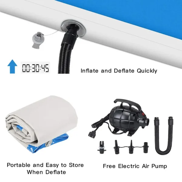 3M 4M 5M Inflatable Gymnastics Airtrack Floor Tumbling Air Track For Kids Adult One Free electronic Pump - Image 3