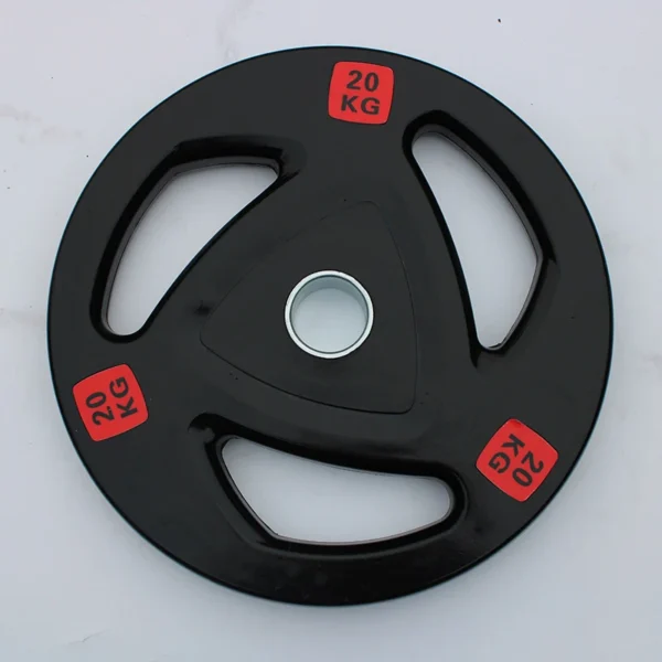 Three Hole Handheld Barbell Disc, Rubber Covered, Weight Lifting Weights, 5cm Hole Barbell Plates, Weight Lifting Weights - Image 4