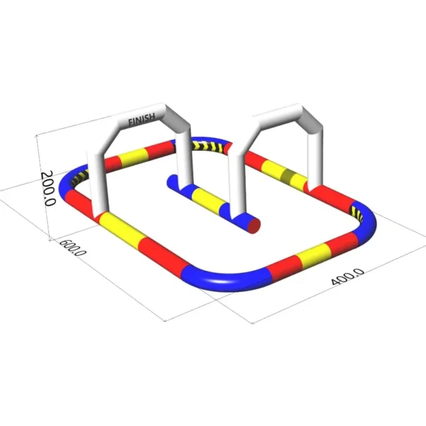 Inflatable Go Kart Race Tracks Inflatable Didi Car Race Track Sport Game Air Racing Bumper Car Happy Hopper Circuit For Kids - Image 5