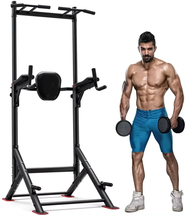 Factory Wholesale Multi-functional Power Tower Pull up Bar Dip Station Set for Indoor Home Gym Workout - Image 3