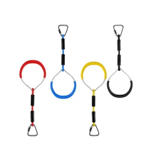 2pcs Colorful Rings Kids Gymnastic Toys Wooden Strength Training Climbing Climbing Ring Accessories Fitness Tools