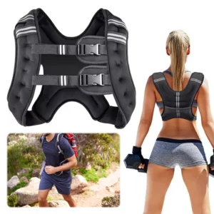 Weighted Vest 5KG Body Weight Vest Exercise Set with Reflective Stripe Double Adjustable Buckle Straps Home Gym Equipment