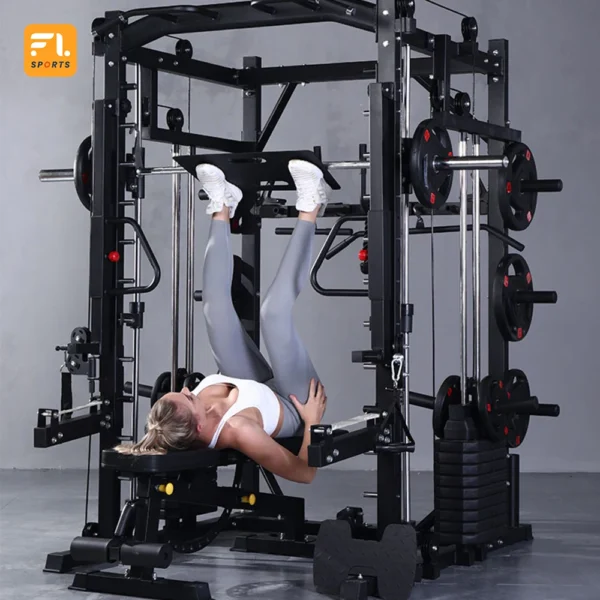 Commercial Squat Rack Combo Home Gym Equipment Multi Functional Trainer Power Safe Squat Rack Smith Machine - Image 2