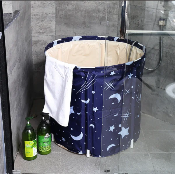 PVC Foldable Bath Tub for Adults Portable Bathing Tub Home Sitting Bath Tub Full Body Bath Tub Ice Bath