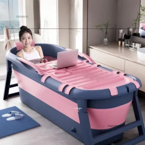 Plastic Adult Foldable Bathtubs Bathroom Supplies Thickened Minimalist Full Body Adult Bath Tub Portable Ice Bath Tub for Adults