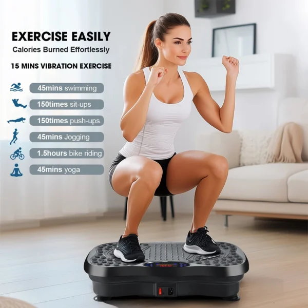 Vibration Plate Exercise Machine Bluetooth-Compatible Rhythm Machine Adjustable Speed Full Body Shaker for Weight Loss - Image 4