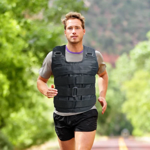Weighted Vest Weight-bearing Vest Oxford Cloth Weight Jacket Comfortable Weight Training Vest Adjustable for Strength Training - Image 4