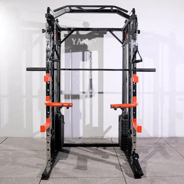 Hot Selling Gym Fitness Equipment Multi Function Crosser Trainer Power Cage Squat Rack J009S Smith Machine - Image 3