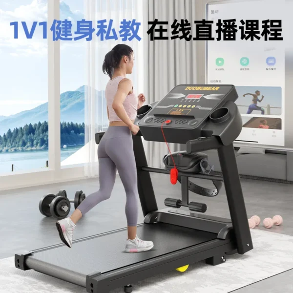 Adjustable Slope Treadmill Home Heart Rate New Sports Intelligent Music Fat-Reducing Fitness Climbing and Walking - Image 2
