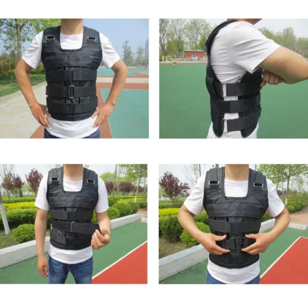 Weighted Vest Weight-bearing Vest Oxford Cloth Weight Jacket Comfortable Weight Training Vest Adjustable for Strength Training - Image 3