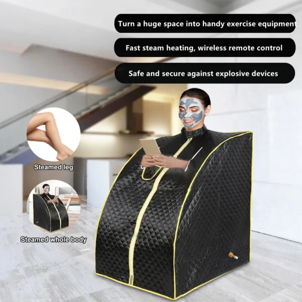 Portable Steam Sauna Room Beneficial Skin 3.0L Steamer Pot 1500W Slimming Bath SPA Strong Stainless Steel Metal Bracket - Image 4