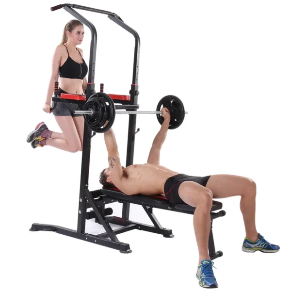 Home Gym Strength Training Workout Equipment Multifunctional Push Up Dip Station Pull Up Bar Power Tower Dip Station - Image 4
