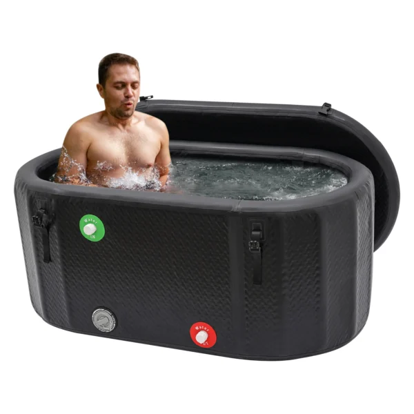 132*70cm Ice Bath Tub Cold Water Therapy Plunge Tub for Athletes Outdoor Ice Barrel Plunge Pool Inflatable Folding Bathtub - Image 3