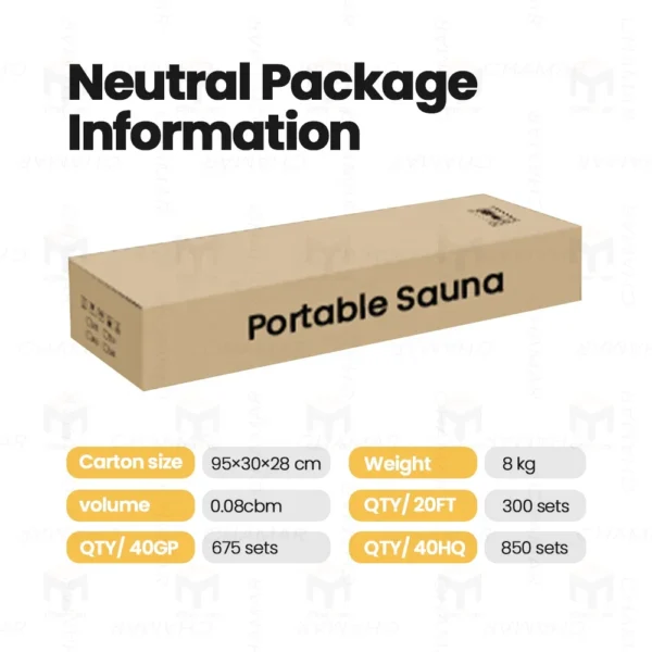 Modern 1-Person Portable Indoor Steam Mini Sauna Tent Straight Bracing Type with Steamer for Home Spa Personal Steam Room - Image 6