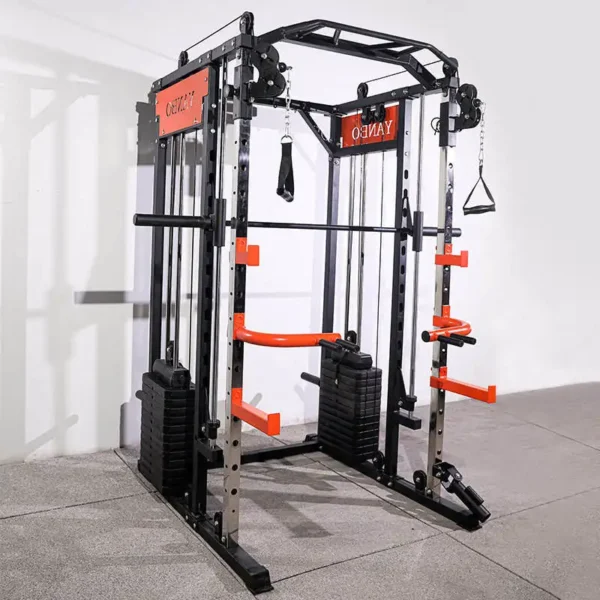 Hot Selling Gym Fitness Equipment Multi Function Crosser Trainer Power Cage Squat Rack J009S Smith Machine - Image 4