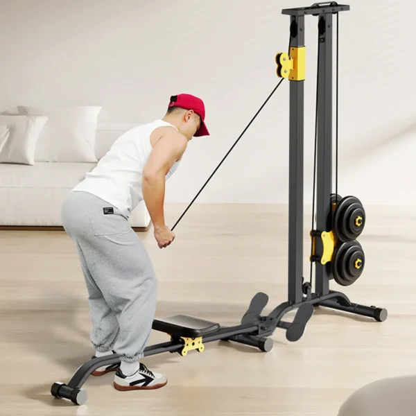 Rowing Machine Fitness Equipment Exercise High-pull Fame Dumbbell Multi-functional All-in-one Comprehensive Trainer Rowing - Image 4