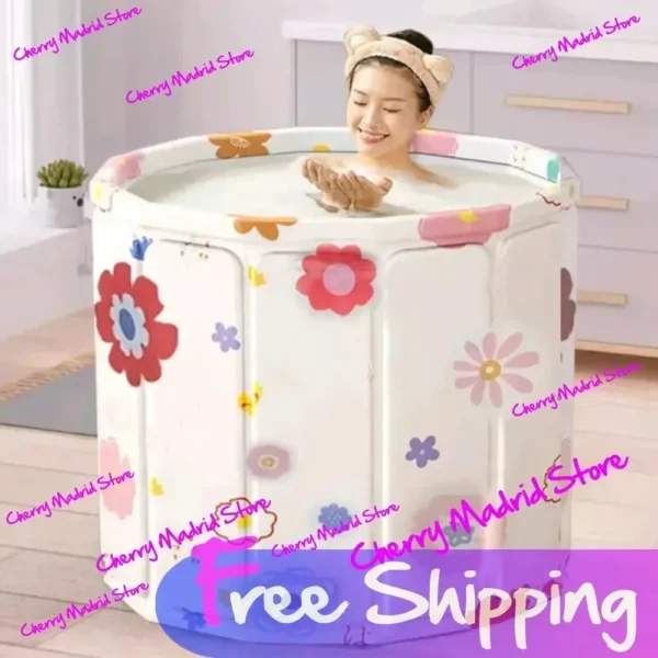 Baby Bath Tub Shower Gift Newborn Set Bathing Bucket Bathroom Foldable Ice Bath Tub Sweat Steaming Foot Spa Camping Vehicle Use