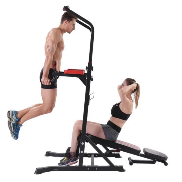 Home Gym Strength Training Workout Equipment Multifunctional Push Up Dip Station Pull Up Bar Power Tower Dip Station - Image 5