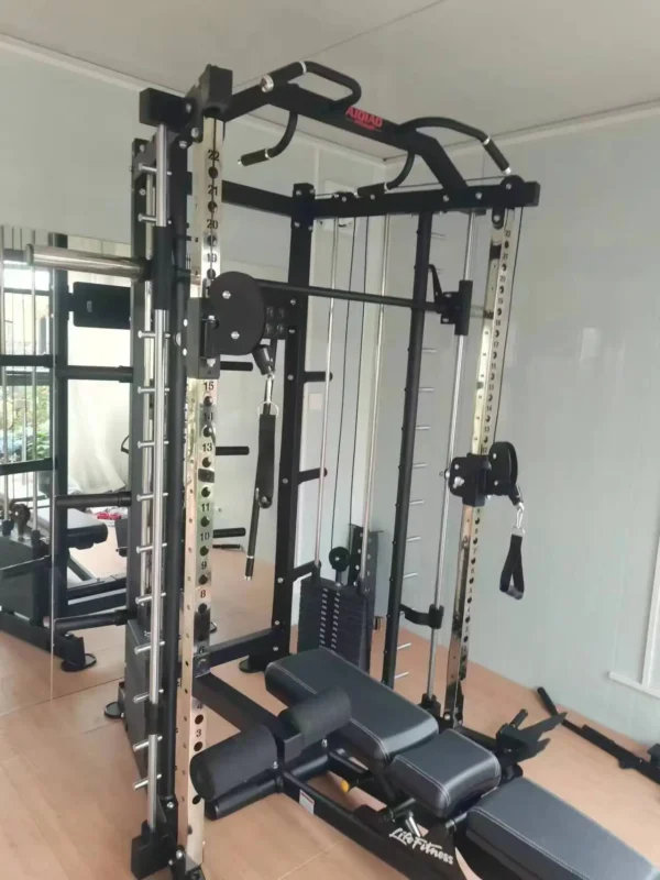 Home Gym Smith Machine Squat Rack All in One Multi-Functional Gym Machine Cable Crossover Smith Machine - Image 5