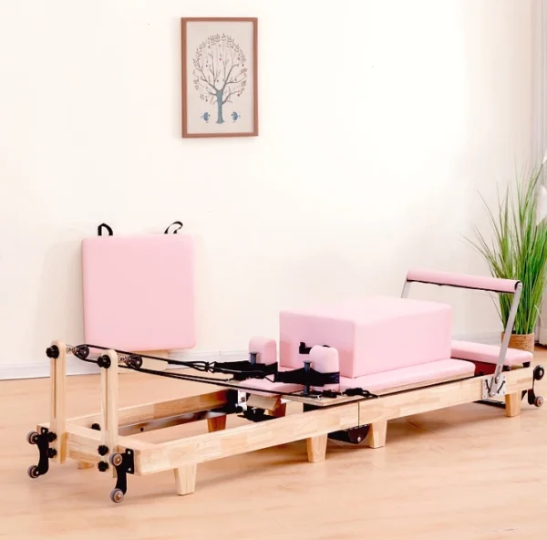Studio Commercial Training Professional Reformer Folding Wood Foldable Reformer Machine Pilates - Image 3