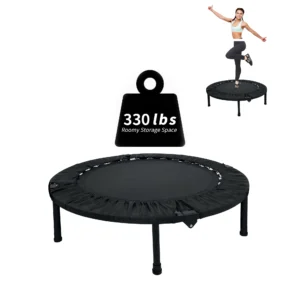 Foldable Mini Exercise Trampoline Portable Fitness Rebounder Sport for Adults Jumping Training Indoor/Outdoor for Home Workout