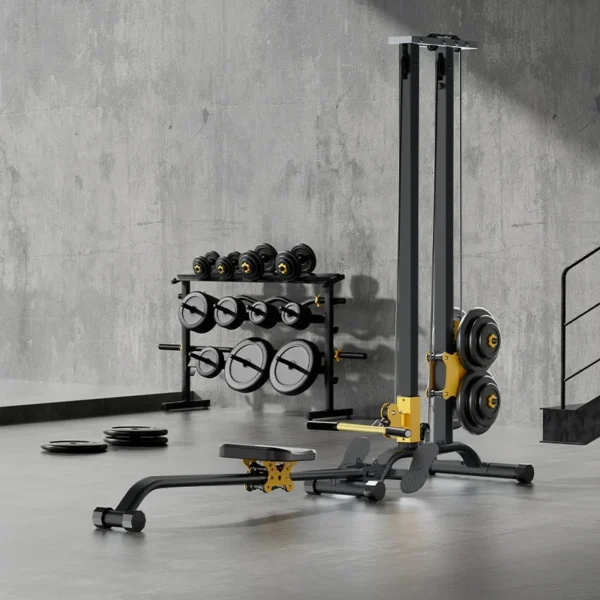 Rowing Machine Fitness Equipment Exercise High-pull Fame Dumbbell Multi-functional All-in-one Comprehensive Trainer Rowing - Image 2