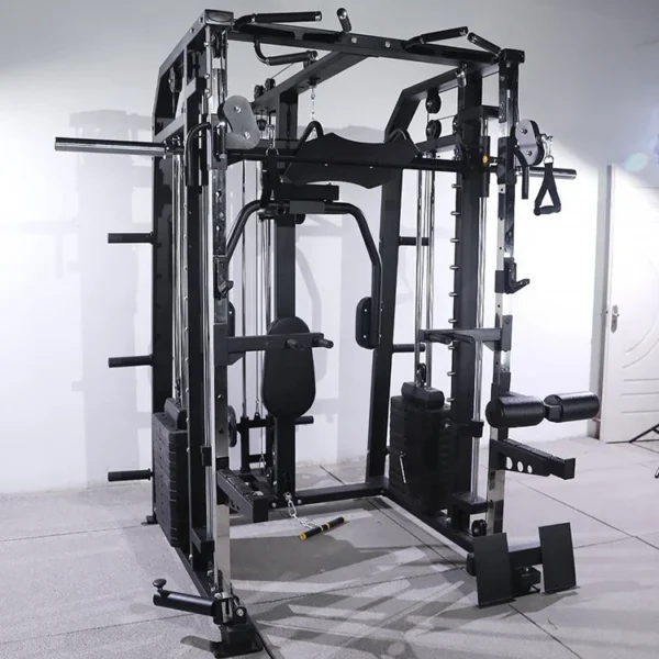 TOPTONS Home Gym Power Squat Rack Multifunctional Power Cage Multi-functional Smith Machine Indoor Fitness Equipment