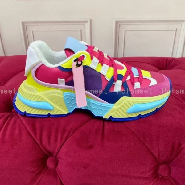 New Women Lace Up Flats Top Quality Casual Shoes Cross Tied Men Sneakers Mixed Panel Breathable Sport Shoes Unisex Walking - Image 3