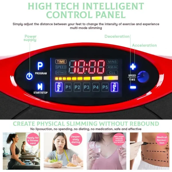 Power Waver Vibration Plate Exercise Machine, Vibrating Plate Machine for Lymphatic Drainage, Whole Body Vibration Plate Machine - Image 4