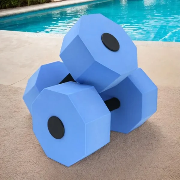 Water Weights Pool Foam Dumbbells For Water Exercise Lightweight Aerobics Equipment With Handle Strip Training Exercise Barbells - Image 3