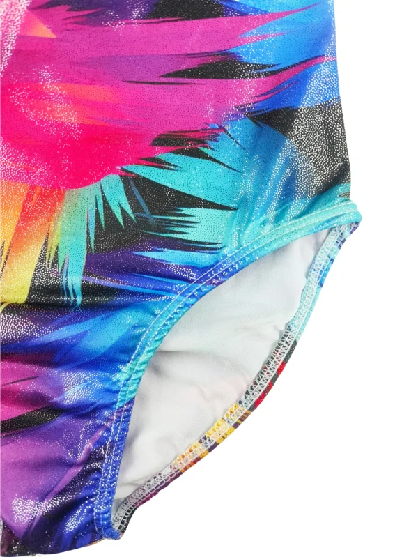 Girls Gymnastics Ballet Leotards Toddler Colorful SleevelessTank Leotard Kids Dancewear Activewear Random color - Image 3
