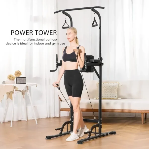 tt Multi-Function Power Tower with Backrest Workout Dip Station Pull Up Bar Stand Fitness Strength - Image 3