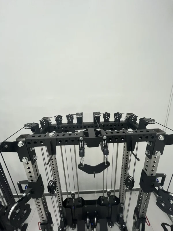 Folding Wall Cable Rack Integrated Trainer Squat Rack Free Bench Press Rack High Pull Down Wall Bird Comprehensive Trainer - Image 4