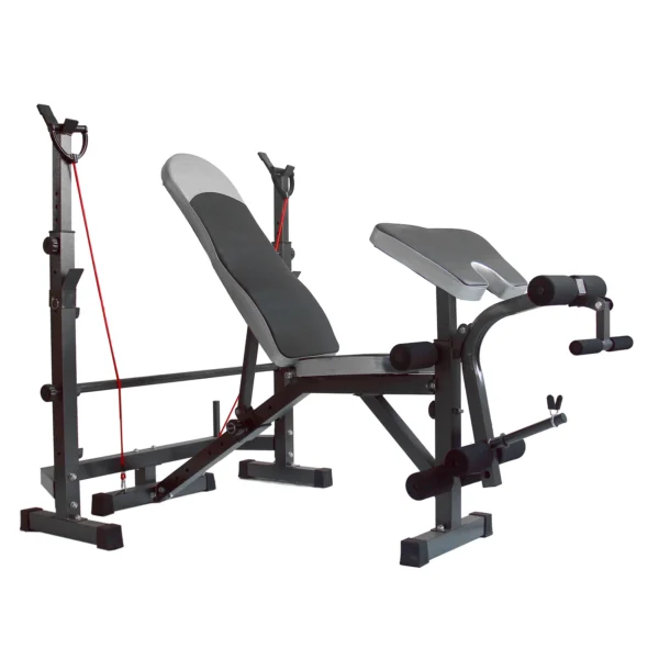 Artudatech Full Body Workout Adjustable Weight Bench Folding Bench Press W/Barbell Rack - Image 5