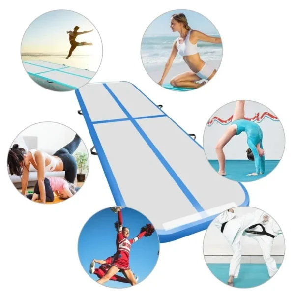 Custom Logo Hot Selling Inflatable Air Track With Electric Pump Gymnastics Tumbling Air Mat Indoor Outdoor Yoga Training Floor - Image 4