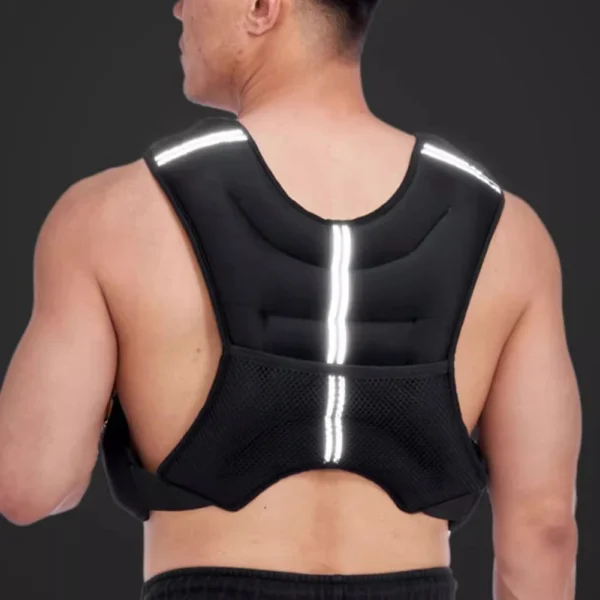 Weighted Vest 5KG Body Weight Vest Exercise Set with Reflective Stripe Double Adjustable Buckle Straps Home Gym Equipment - Image 4