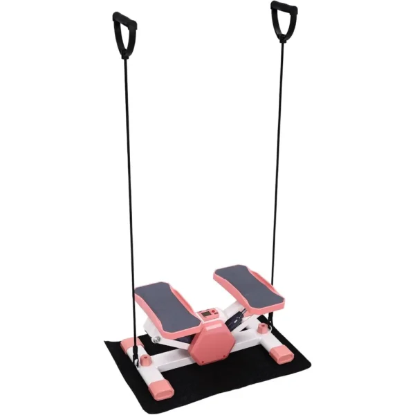 Portable Mini Stepper & Stair Climber Machine Kit with Resistance Bands and Anti-Slip Pad Leg Exercise Equipment - Image 2
