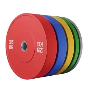 Free Weight Customize Logo Wholesale Colorful Rubber Coated Cast Iron Weight Disc Fitness Gym Barbell Weight Plates