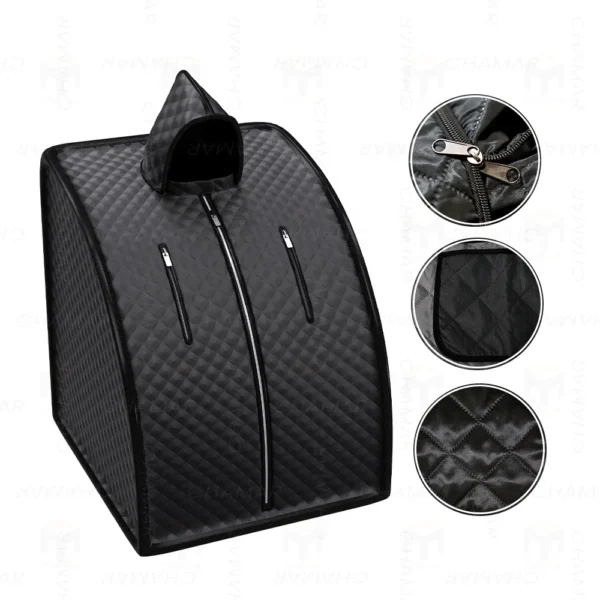 Modern 1-Person Portable Indoor Steam Mini Sauna Tent Straight Bracing Type with Steamer for Home Spa Personal Steam Room - Image 5