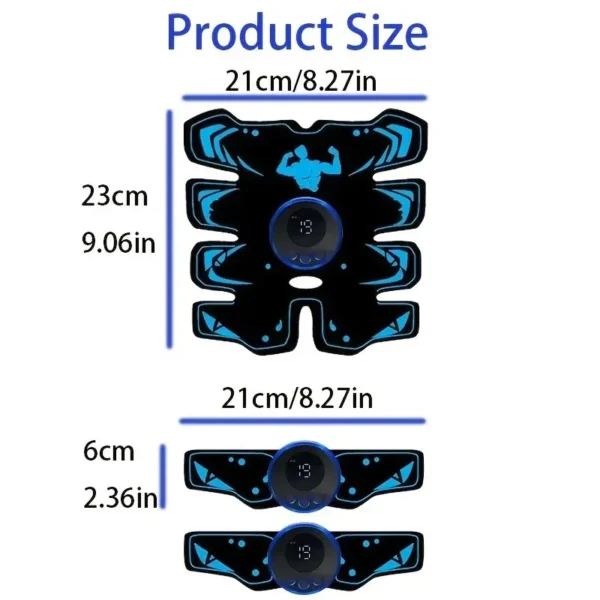 New USB Rechargeable EMS Muscle Stimulator ABS Arm 3 IN 1 Trainer Smart Wireless Fitness Abdominal Training Electric Body Slim - Image 4