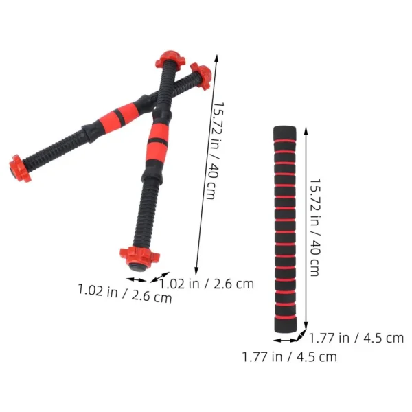 40cm Dumbbell Rod Solid Steel Weight Lifting Spinlock Dumbbell Bars With Connector Gym Home Fitness Workout Barbells Handles - Image 2