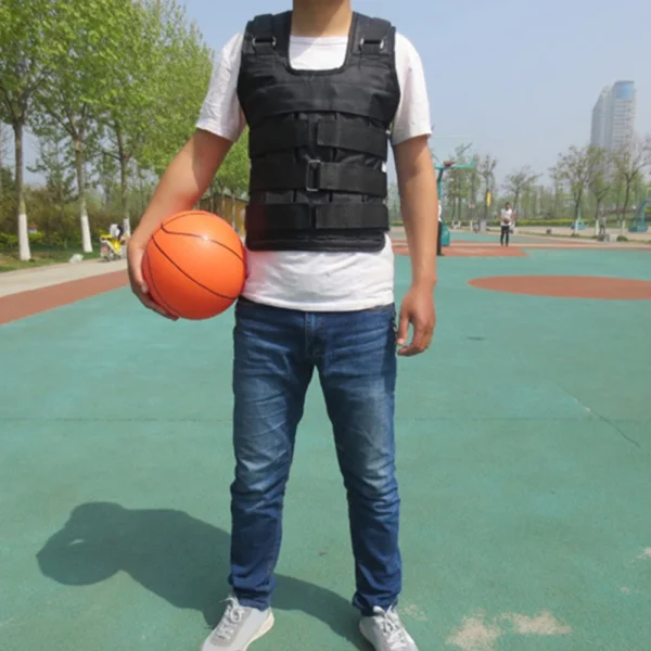 Weighted Vest Weight-bearing Vest Oxford Cloth Weight Jacket Comfortable Weight Training Vest Adjustable for Strength Training