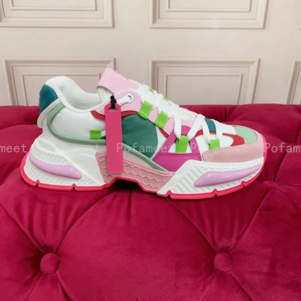 New Women Lace Up Flats Top Quality Casual Shoes Cross Tied Men Sneakers Mixed Panel Breathable Sport Shoes Unisex Walking