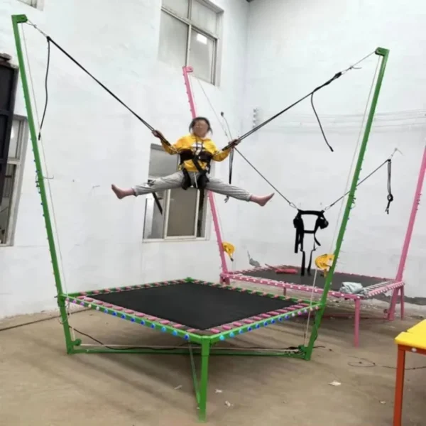 Single Seat Mini Bungee Jumping Trampoline Electric Indoor Amusement Equipment for Kids Carnival Ride on Sale - Image 6