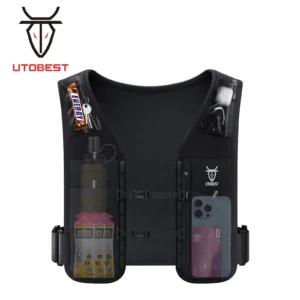 UTOBEST UTR113 Reflective Running Hydration Vest Adjustable Phone Holder for Training Cycling Night Running