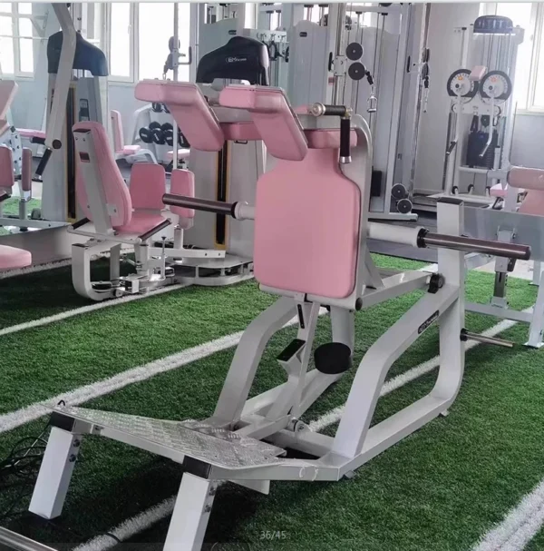 Commercial V-shaped Hip and Leg Extension Glute Bridge Machine 45 Degree Leg Press Hack Squat Machine Plate Loaded Trainer - Image 6