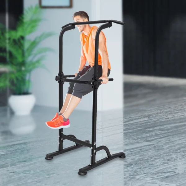 Adjustable Home Gym Workout Power Tower Dips Station Exercise Pull Push Up Bar for Home Gym Strength Training Fitness Equipment - Image 3