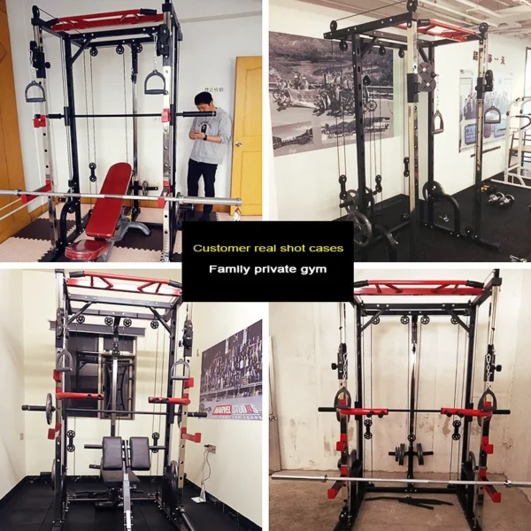 Smith machine squat rack, gantry stand, household comprehensive trainer, free squat bench press stand - Image 5