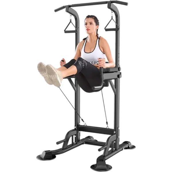 tt Multi-Function Power Tower with Backrest Workout Dip Station Pull Up Bar Stand Fitness Strength - Image 2